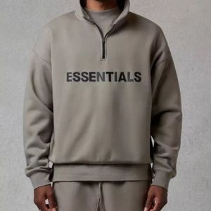 Fear Of God Essentials Cement Half Zip Sweatshirt